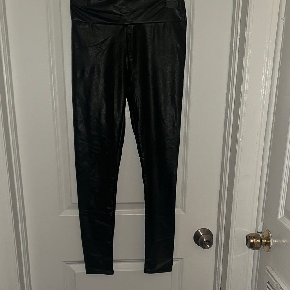 Black Faux Leather Leggings
